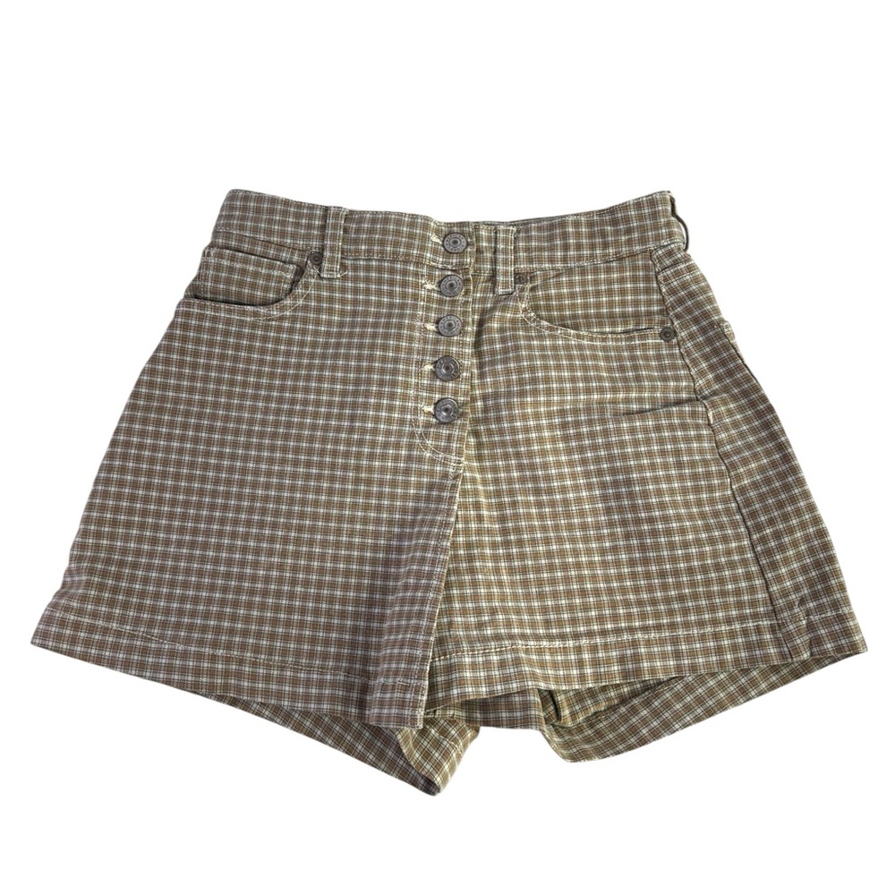 American Eagle Outfitters High waisted plaid mom skort size 2